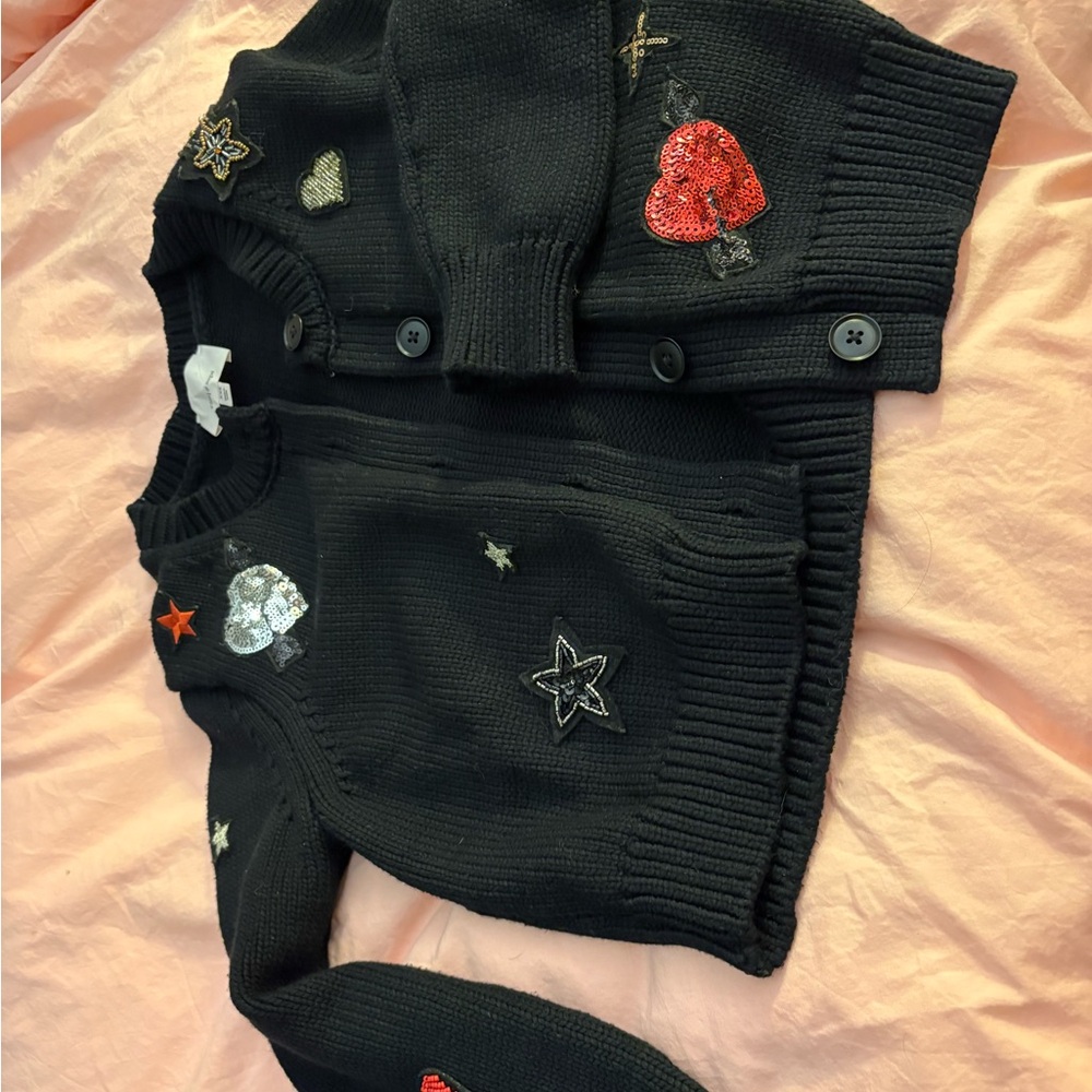 Cinq a Sep Black embellished Cardigan cotton XXS - Picture 4 of 7